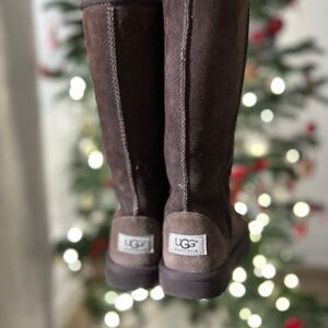 UGG Chocolate Suede Tall Boots